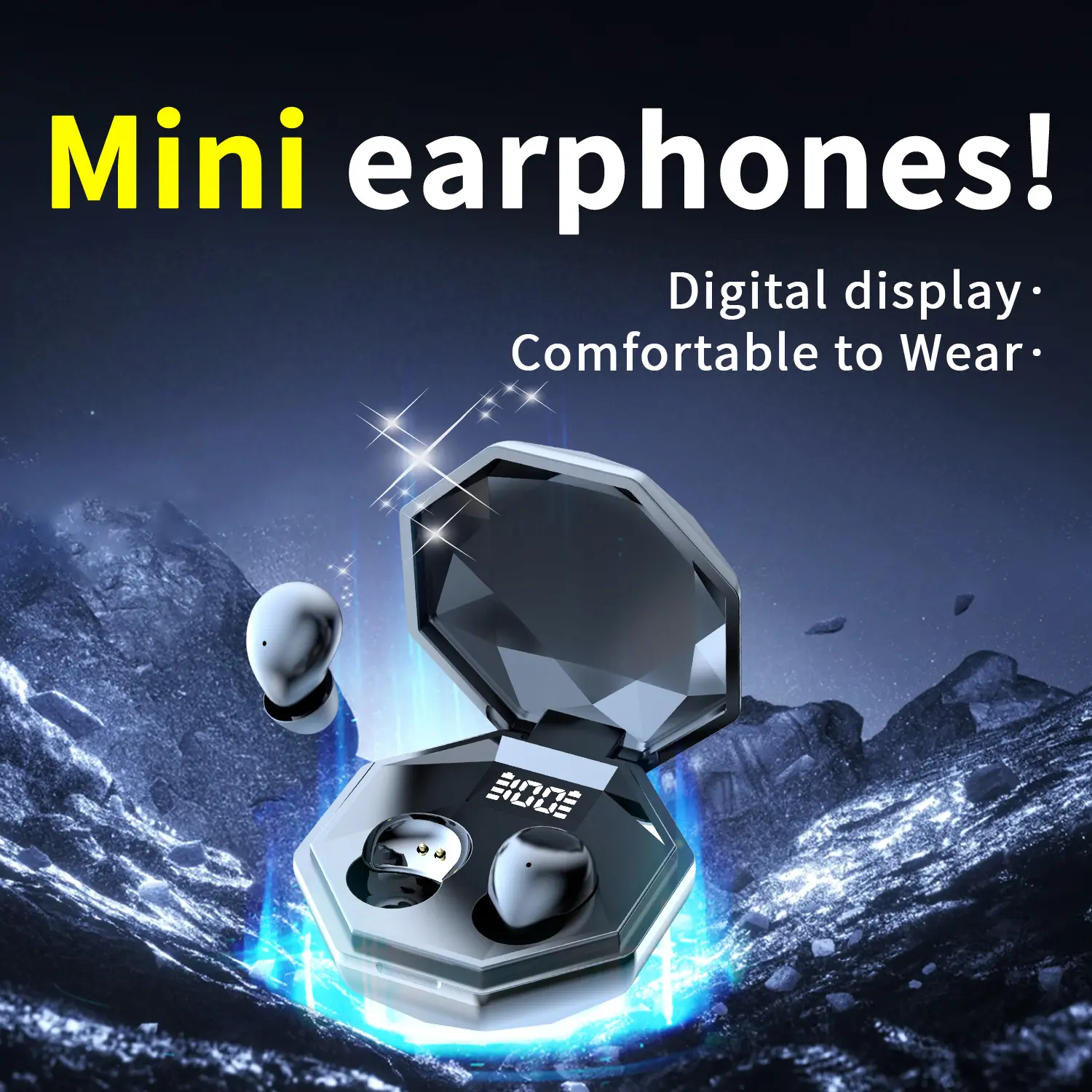 Mini Invisible Wireless Bluetooth Earbuds, Comfort Fit & Compact Portable Design, Stable Connection HD Stereo Long Battery Life, Suitable for wearing in the office