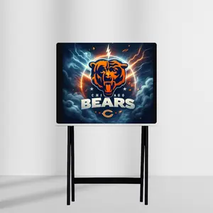 Custom  Bears Tray Table - Sports-Themed Side Table for Fans & Home Decor - Versatile Serving Table for Snacks & Drinks