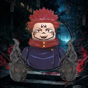 TIPPI BLOCK Custom Anime Sorcerer Mini Figure 1.6 Inch ABS Plastic Collectible Figure with Accessories