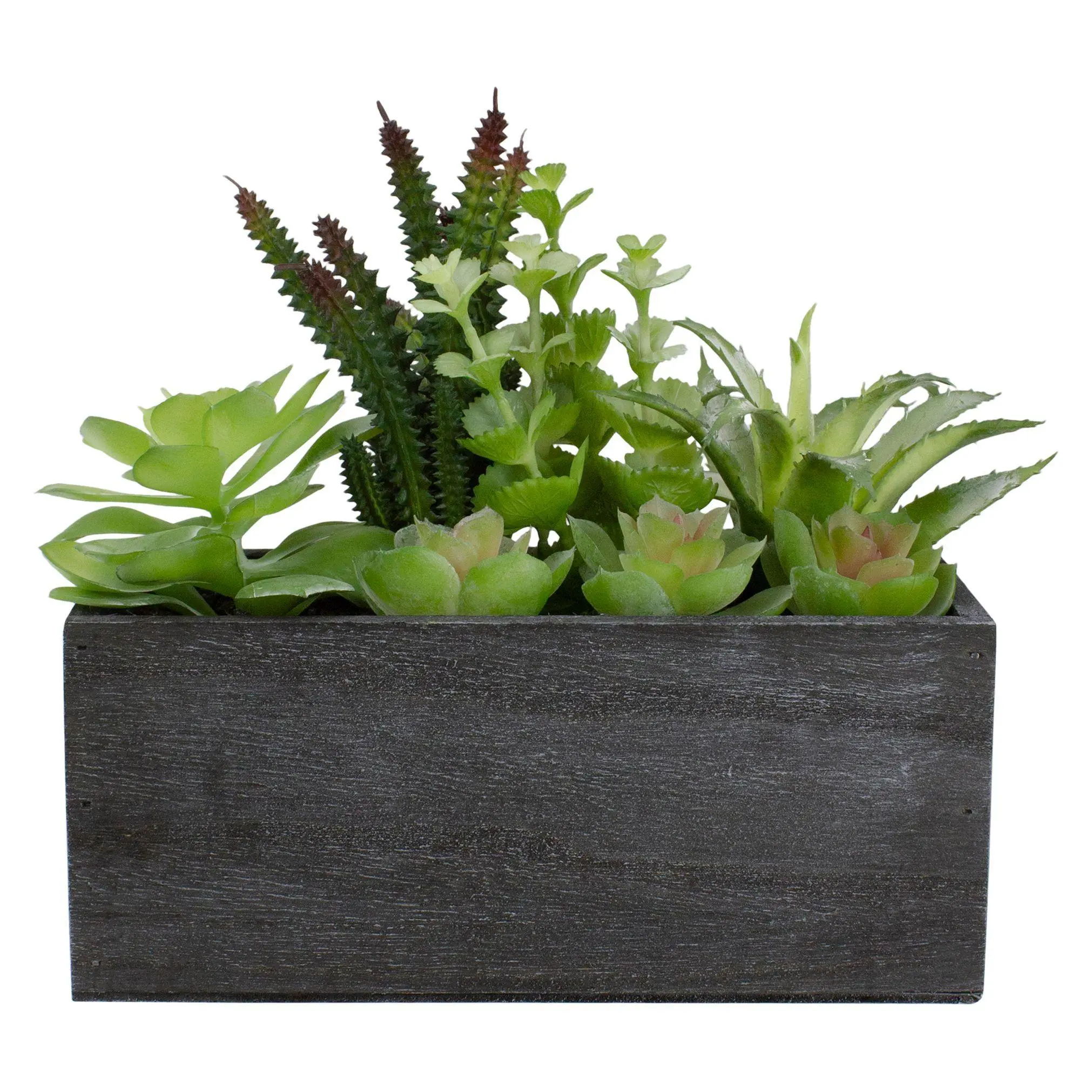 10" Artificial Mixed Succulent Plants in a Rectangular Planter