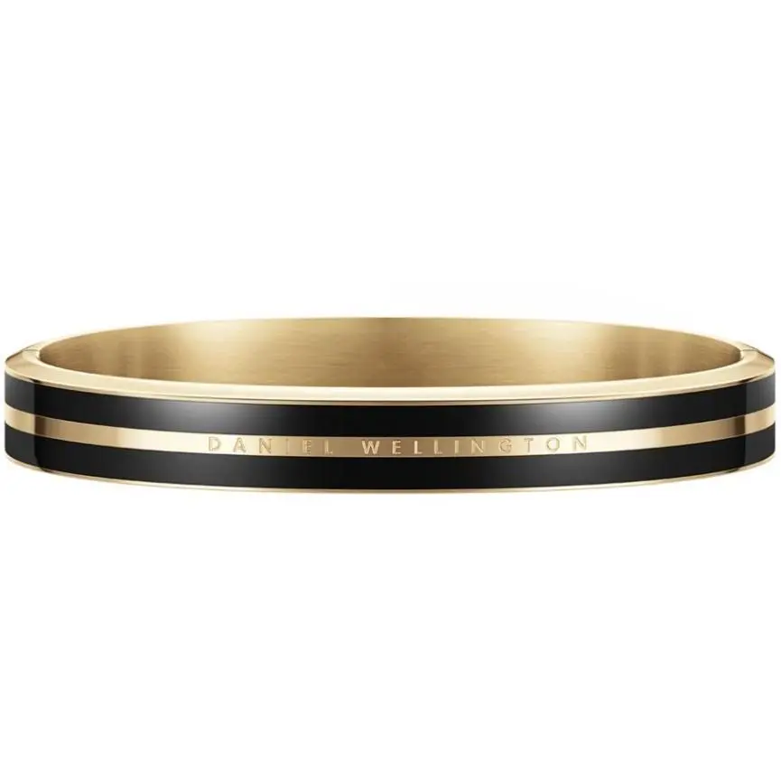 Daniel Wellington Emalie Infinite Gold-Tone Silver Bracelet - l, Bangles, Enamel Ribbons, Statement Wear for Adults, Model DW00400302, Stainless Steel