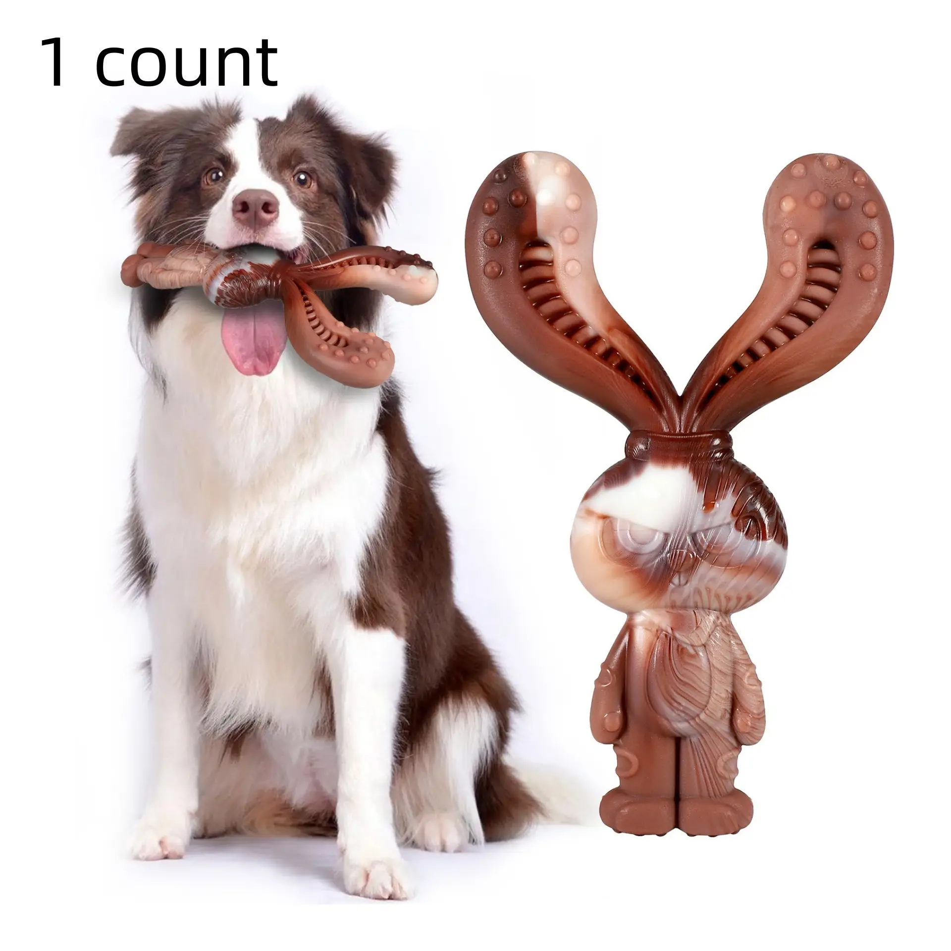 Rabbit Design Dog Chew Toy, Durable Dog Teeth Grinding Toy, Dog Teeth Cleaning Toy, Pet Supplies