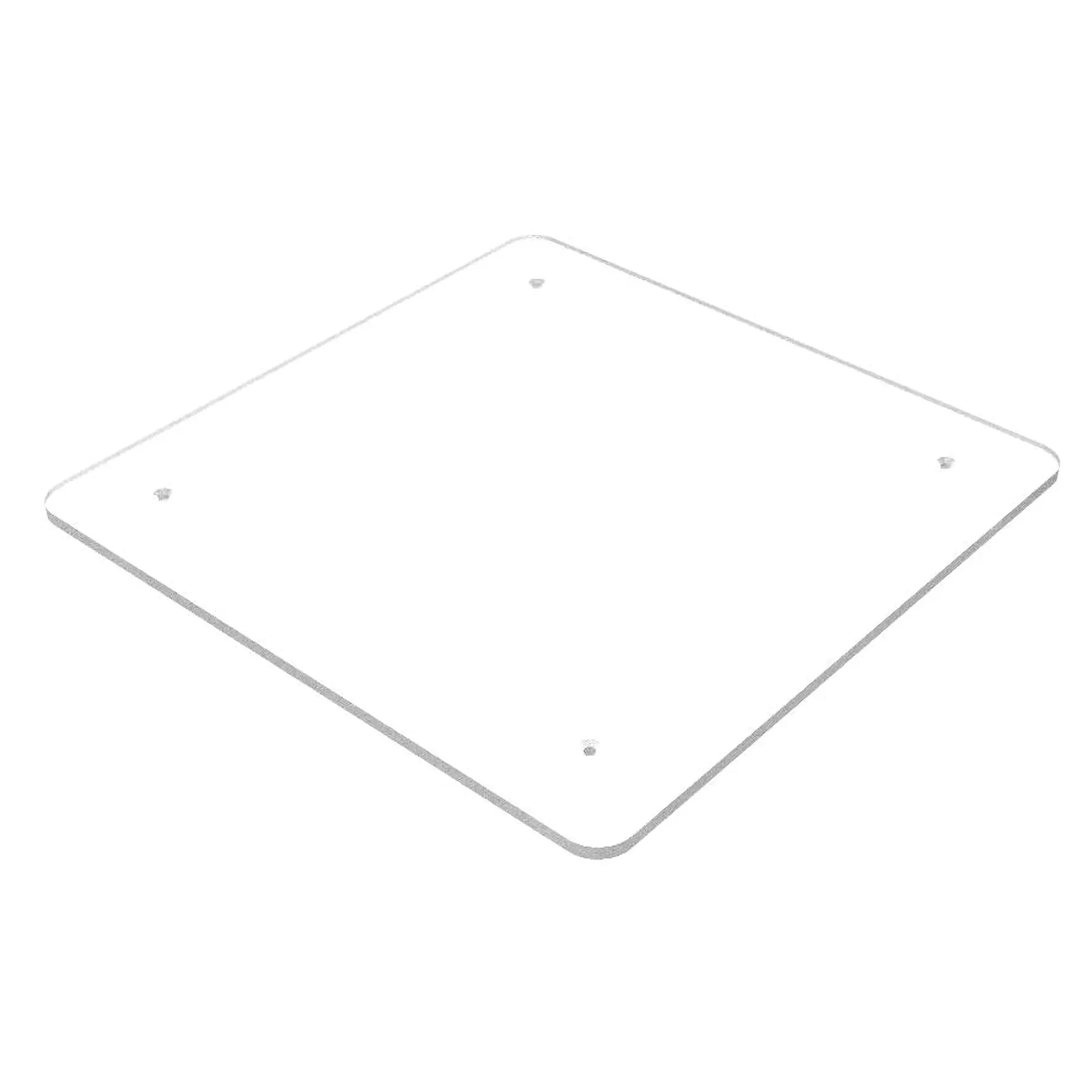FixtureDisplays® 5mm (3/16" nominal) Thick Clear Acrylic Plexiglass Sheet 12X12" Square Pre-drilled with 4 Countersink Holes 10136  12*12-2PK-NEW-NF