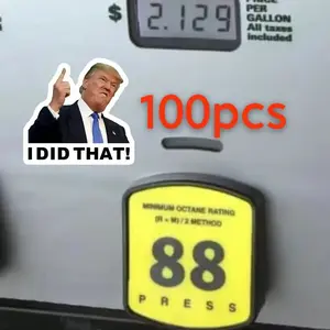 100pcs 2×2inch Trump I Did That Die-cut Stickers,Gas Pump,Price Stickers
