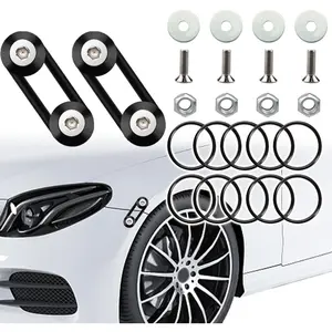 Front Bumper Clips Black 12PC Quick Release Bumper Clips For Front and Rear Bumpers, Trunks, Fenders, Hatches, Hoods, Etc.