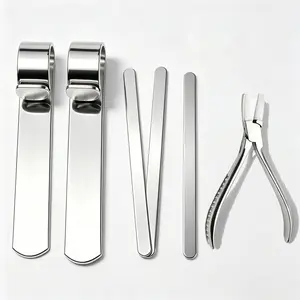 Stainless Steel Bangle Bending Tool Kit with 3 Size  Blanks & Nylon Jaw Pliers for Jewelry Making & Custom Bracelet Projects