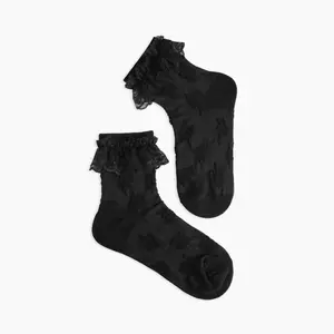 Cider [2 colors, size One Size-One Size] Lace Trim Socks