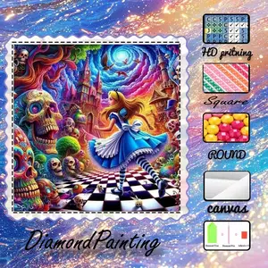 5D-DIY, advanced flocking canvas, diamond art, diamond painting, fantasy dream, AB diamonds, fairy dust diamonds, crystal diamonds, perfect home decoration, handmade diamond art painting kit, special process diamond art kit, Diamond Painting Kits