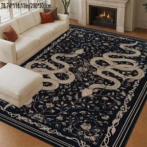 Retro Bohemian area carpet machine washable home decor sofa coffee table mat bedside mat kitchen study home carpet mat.