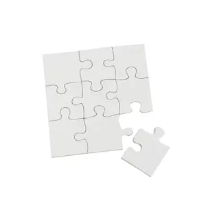 4" x 4" DIY White Cardboard Puzzle Craft Activities - 24 Pc.