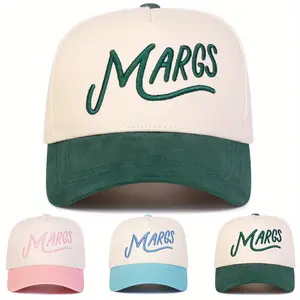 Unisex Letter Embroidered Patchwork Baseball Cap Five-sided Hat Outdoor Adjustable Sunscreen Leisure Hat Spring Autumn Travel Tourism Beach Vacation