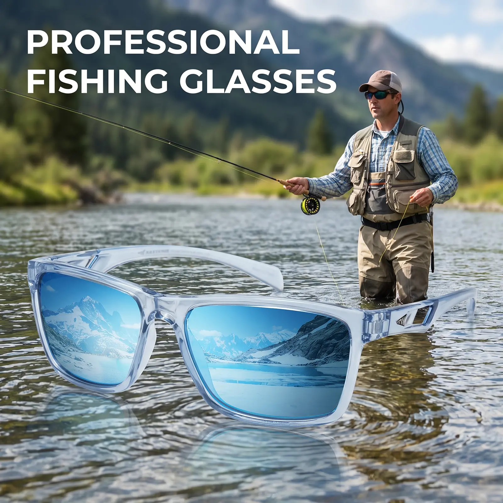 KastKing Unisex Polarized Outdoor Sports Sunglasses with Optical Lens - UV Protection, Ideal for Fishing, Driving, Cycling