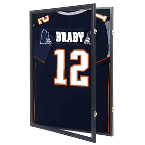 Jersey Frame Display Case Jersey Shadow Box Lockable with 98% UV Protection Acrylic and Hanger for Baseball Basketball Football Soccer Hockey 2XL Sport Jersey Shirt and Uniform