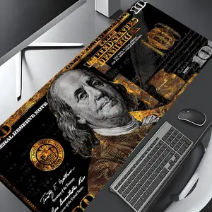 Benjamin Franklin Dollar Bill Pattern Mouse Pad, Rectangle Gaming Mouse Pad, Non-slip Rubber Pad, Desk Keyboard Pad for Home Office, Desk Accessories