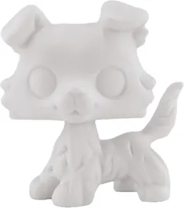 Mini Pet Shop Custom White Blank Bases,DIY Pet Toy Action Figures Collie,Blank Bases for Mini Pet Dog Accessories