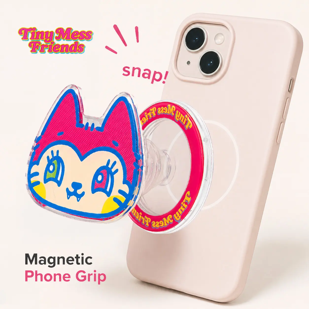 Tiny Mess Friends Magnetic Phone Stand & Grip Single Character Set