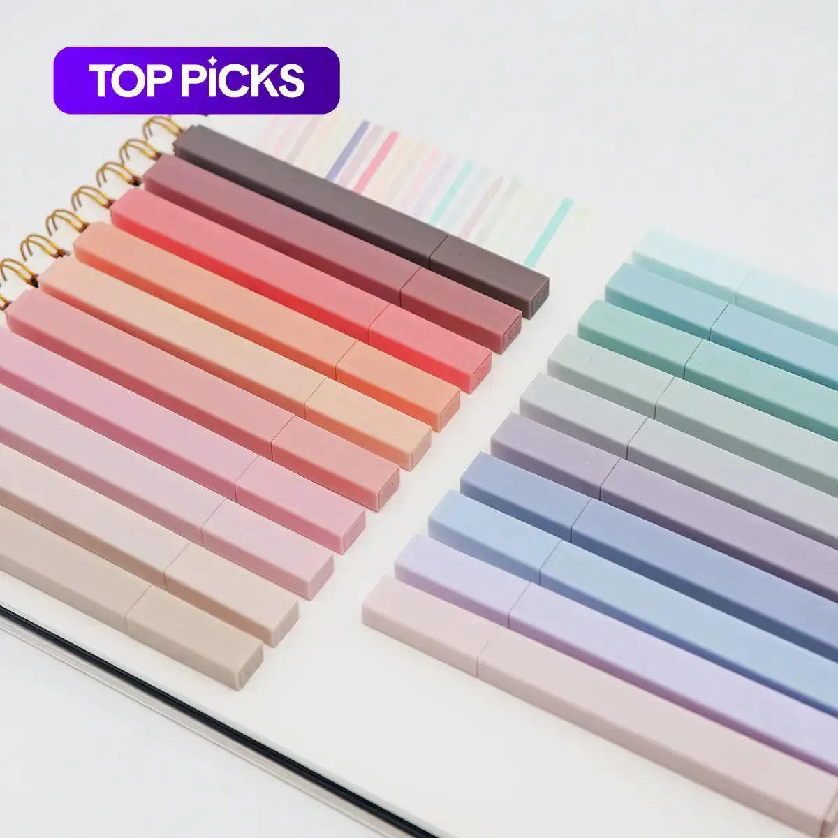Pastel Solid Color Square Highlighter Marker Pen (20pcs), Aesthetic Chisel Tip Highlighter Marker Pen, School Supplies, Office Supplies, Office Stationery Supplies, Pastel Highlighters