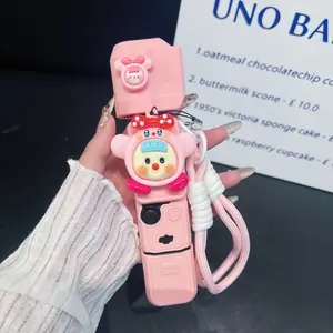 Luxury Cute Cartoon DIY Soft Silicone Camera Protection Case, Durable Full Coverage Design, Compatible with Dji Pocket3 & More