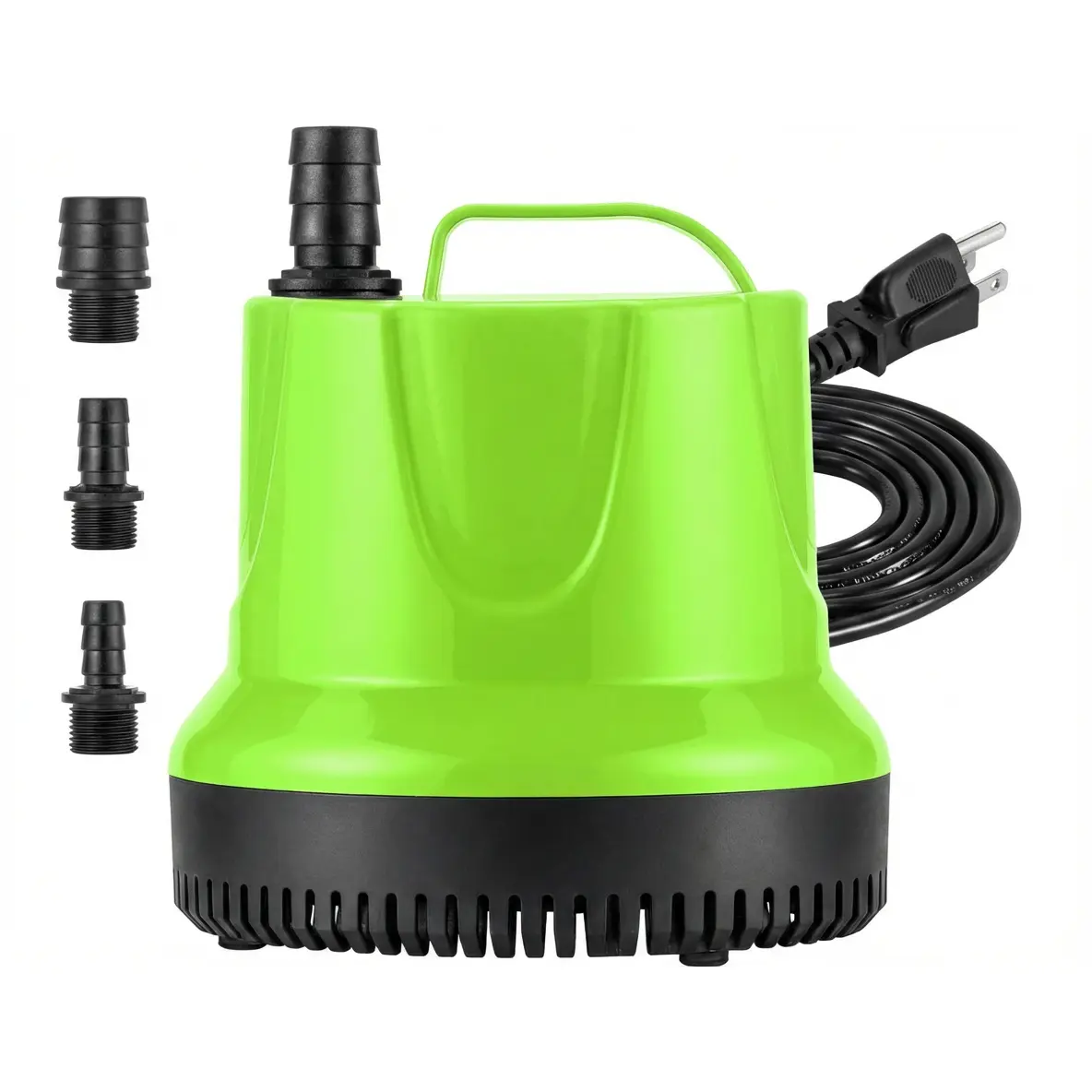 660GPH Submersible Pump for Fish Tank, Pond, Aquarium, Hydroponic Systems with 5ft Power Cord and 4 Nozzles