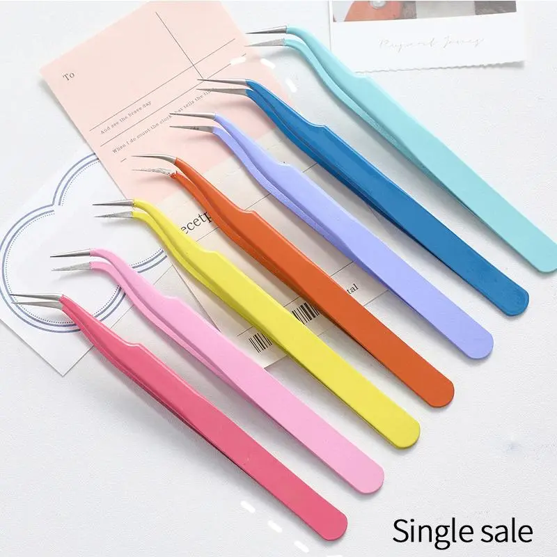 Stainless Steel Tweezers, Tweezers For Crafting, 1 Count Random Color DIY Scrapbooking Supplies, Planner Tool Gadget, Scrapbooking Tools for Home School Office