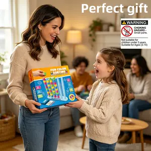 2 Stacking Trays, 50 Double-Sided Challenge Cards& 80 Rings STEM Fast-Paced  Color Sorting Stacking Puzzle Toy for Kids Ages 3-8, Color Stack Challenge Game, with Educational Brain Teaser Matching Activity, Indoor Outdoor Party Play Gift for Boys Girls