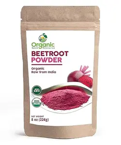 Organic Spice Resource Organic Beet Root Powder 8 oz USDA Organic Raw Non-GMO Nitric Oxide Booster Vegan Healthcare Vitamin Dietary Supplement from India