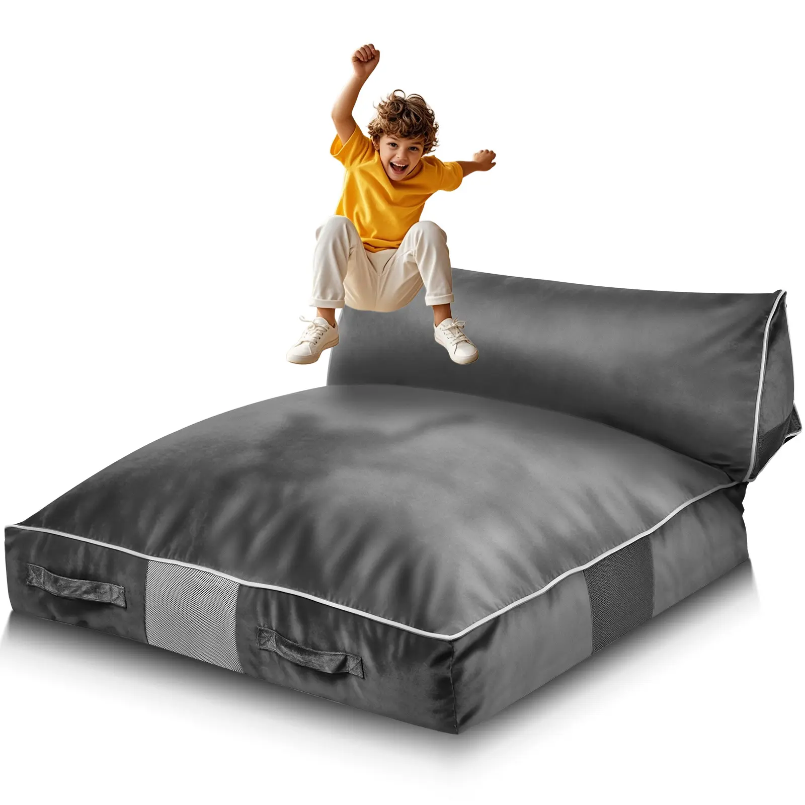 【SummerFinds】VEVOR Kids Sensory Crash Pad, 5x4.5 ft Velvet Activity Play Mat with High-Density Foam, Soft Landing Mat with Washable Cover for Tumbling & Relaxing, Play Mats