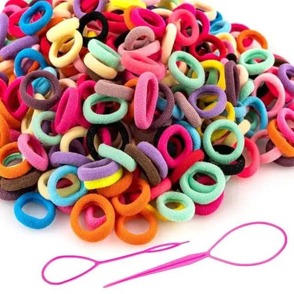 360Pcs Baby Hair Ties, Small No Damage Elastic Hair Bands for Toddlers, Little Girls and Kids, Soft Ponytail Holders, Baby Hair Accessories(20 Colors)