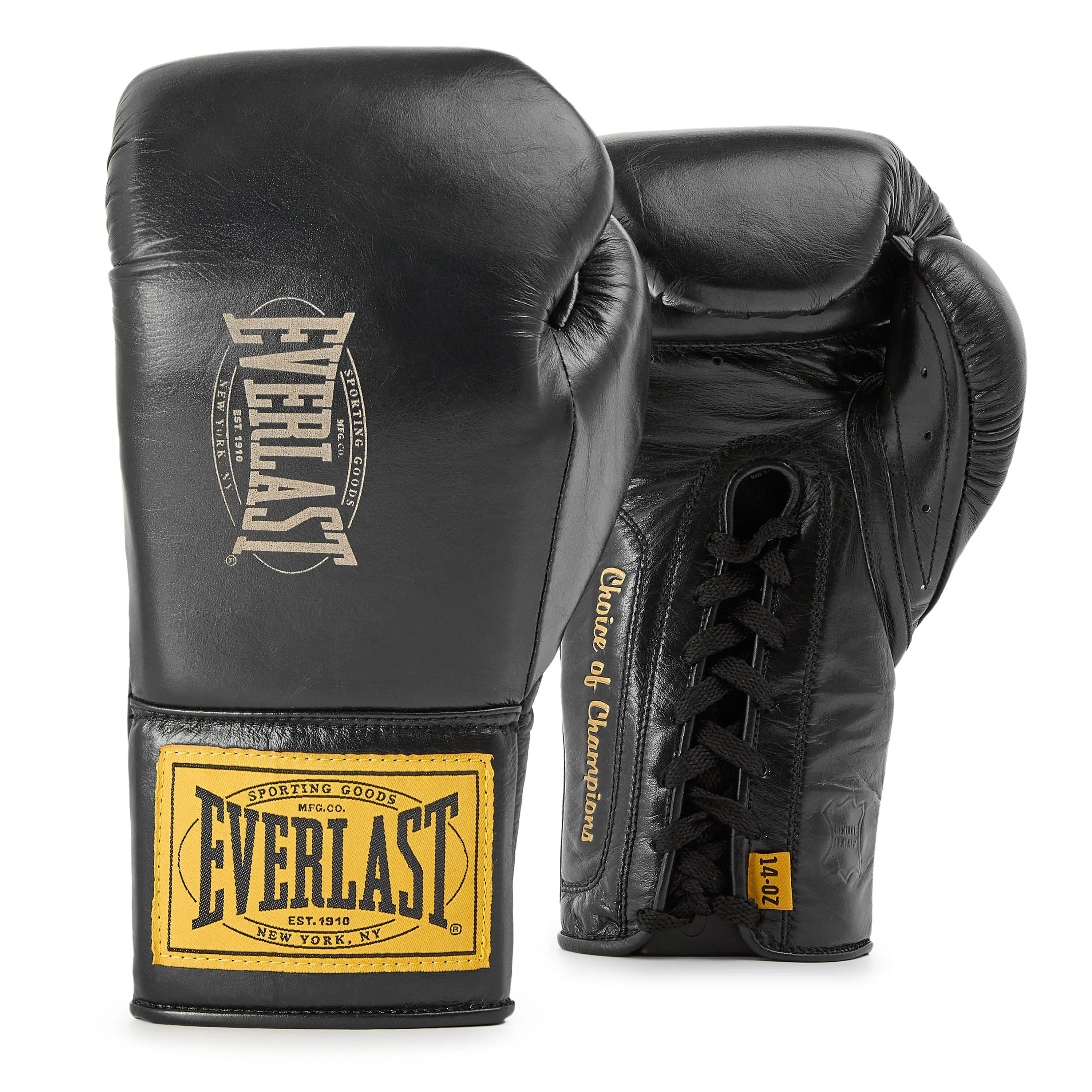 1910 Pro Lace Up Boxing Gloves, Premium Leather for Boxers, Ideal for Heavy Bag Work with Layered Foam and a Secure Customized Fit, Foam Padding, Protects Hands