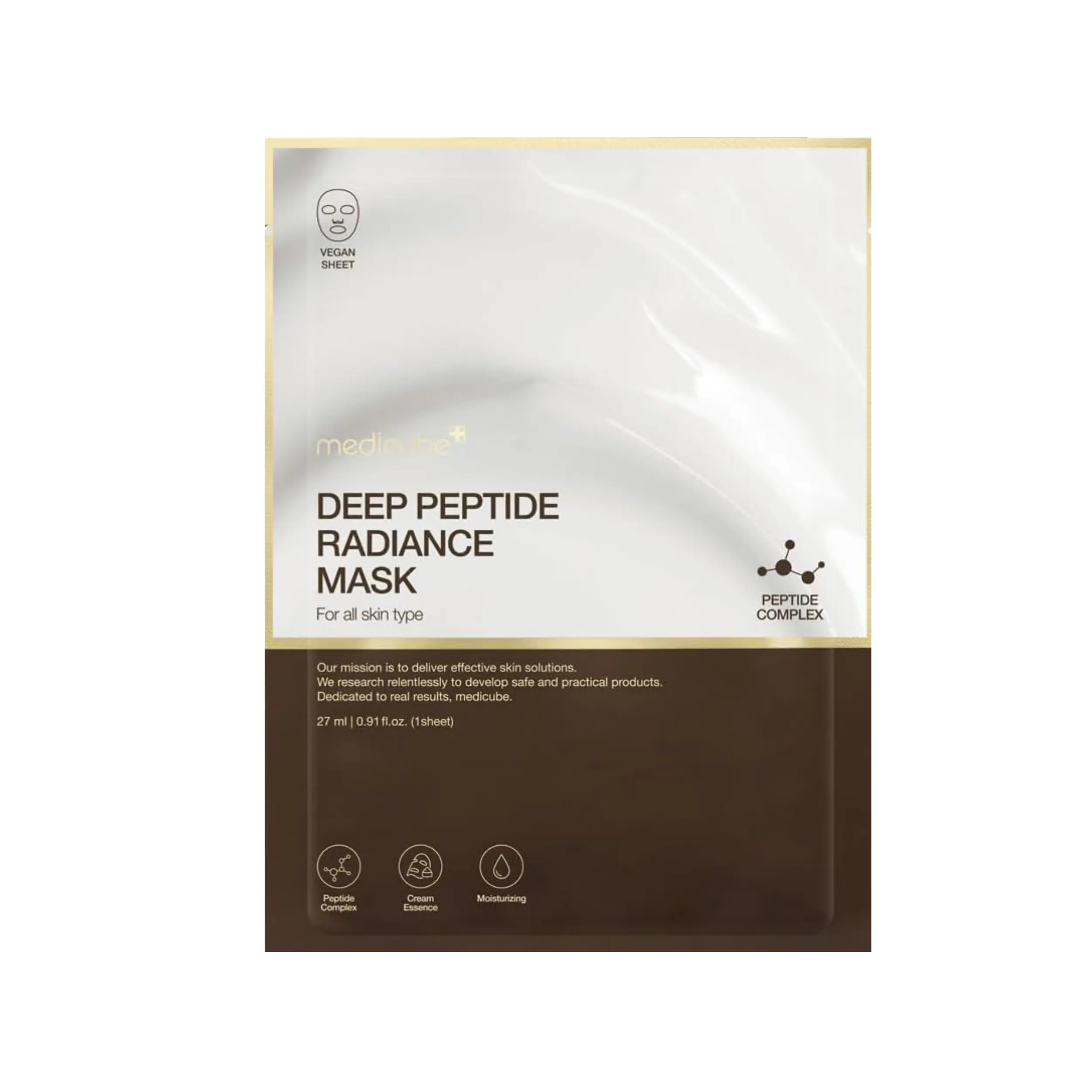 [Official Medicube Partner] Deep Peptide Radiance Mask (1ea) -  Hydrating, Elasticity-Enhancing, & Plumping Facial Mask