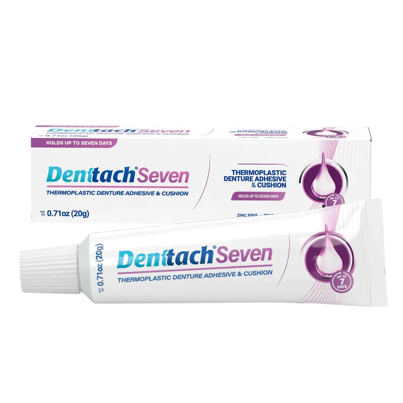 Denttach Seven Thermoplastic Denture Adhesive Soft Reline for Dentures .70 oz