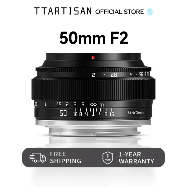 TTARTISAN 50mm F2 Full Frame Manual Focus Camera Lens for L Mount - Compact Classic Street, Portrait Lens, Large Aperture Camera Lens, 50Mm Lens