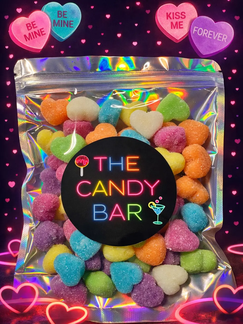 Candy Crush Hearts - Gummy Candy Sour Hearts 1lb Candy Crush Hearts - Gummy Candy Sour Hearts 1lb