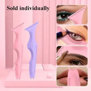 Reusable Silicone Eyeliner Ruler, Eye Makeup Guide Template, Eyeliner Shaping Tool, Mascara Lipstick Beauty Aid, Cosmetic Helper