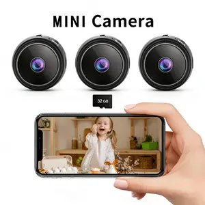 Mini WIFI Surveillance Camera (Strong Magnet): 4K HD,1.5h Battery/USB Power, 32G Card, iOS/Android APP smart ai motion detection