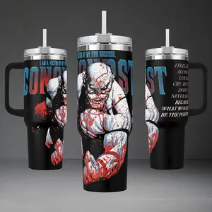 Invincible Conquest Viltrumite Tumbler 40oz 20oz Blood Battle Graphic Cup 40 oz Tumbler With Handle, Tumbler 20oz No Handle, Gifts For Invincible Fans