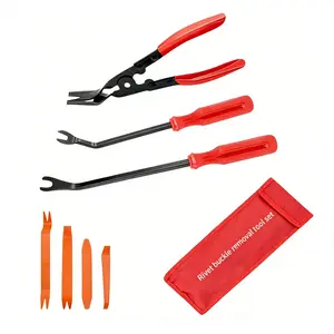 Upgrade Car Interior Trim Removal Tool Kit - Multi-Purpose Dashboard, Console & Door Panel Pry Tools with Non-Slip Grip & Scratch-Proof Design for Auto Repair & Modification Automotive Maintenance Tools