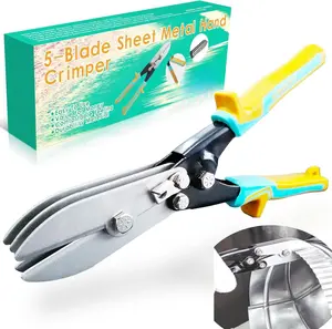 5  Sheet Metal Hand Crimper Downspout Crimper for Venting Work/Ductwork/HVAC Stove Pipe, Crimping 20ga Steel and 28ga Stainless Steel