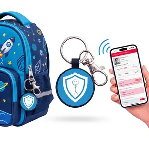 NFC Kids Safety Keychain - Blue, Medical-Grade Silicone, Waterproof, Break-Away Clasp, Adjustable Fit, No App Needed, Offline Use, Ideal for Special Needs
