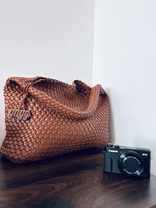 Calliope Woven Handcrafted Hobo - Perfect Handmade Gift for Loved One, Vegan Leather Large Tote Women Designer Handbag Never Full Carry All