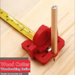 Woodworking Marking Locator, Portable Abs Tape Measure Attachment, Manual Wood Board Cutting Tool, Vertical Measurement Accessory, Measuring Ruler