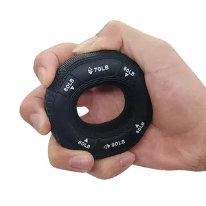Silicone Adjustable 20-90LB Hand Grip Arm Strength Exercise Gripping Ring Fitness Gym Finger Forearm Trainer Carpal Expander