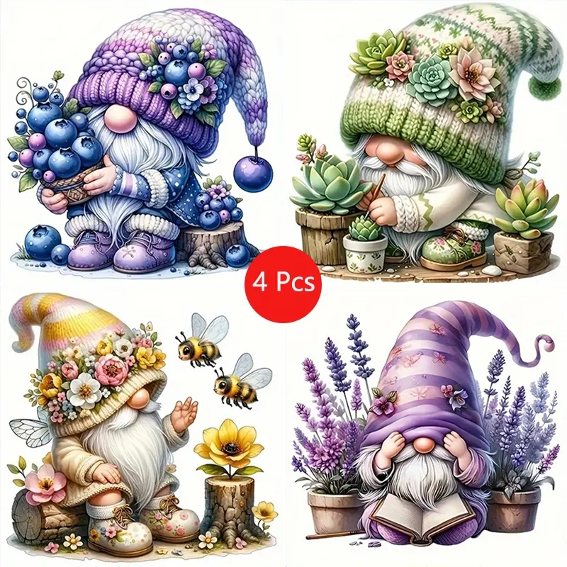 4pcs Mini Diamond Painting Kit, Diamond Art Tools, Adult Art Craft Set, Handicraft, DIY 5D Round Drill Home Decor, Halloween Festival Wall Decoration