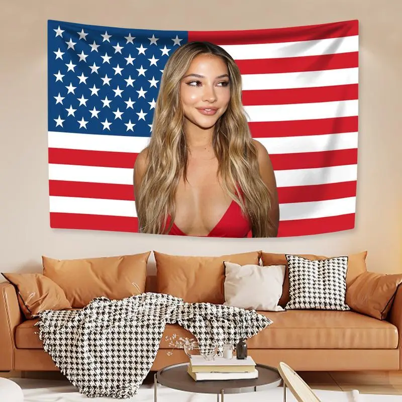 Sarah Cameron's Outer Banks Patriotic American Flag Tapestry - 40×60 in Size, Indoor Wall Decor, Bedroom Accent, Fan Gift Wall Hanging Home Supplies, Gift For Fans