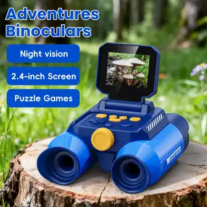 INSKAM Magic Adventures Binoculars with 2.4'' IPS Screen,10X Zoom+7 IR Night vision,Multiple Adventure Game,Compact Toy Binocular for Bird Watching,Travel, Camping,Gift for Ages 3+ Boys Girls