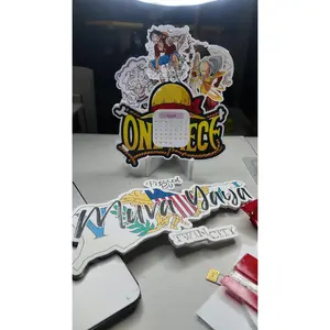 Anime Desk Vibes Calendar (April Start Edition) | Handmade Cardstock Flip Calendar