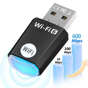 USB WiFi Adapter,600Mbps Dual Band 2.4G/5G Wireless WiFi Adapter for Laptop,Wireless Network Support Windows 11/10/8/7,USB Dongle for PC,Wireless Hight Speed Rate,Mu-MIMO,Driver Free,USB WiFi Adapter for Desktop PC