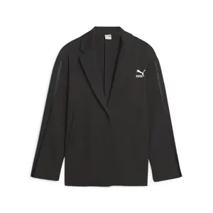 PUMA Womens T7 One-Button Blazer Athletic Outerwear Casual - Black