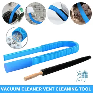 Dryer Vent Cleaner Kit Compatible with Most Vacuum Cleaner, Dryer Lint Brush and Vacuum Hose Attachment with Universal Connector, Quickly Lint Remover