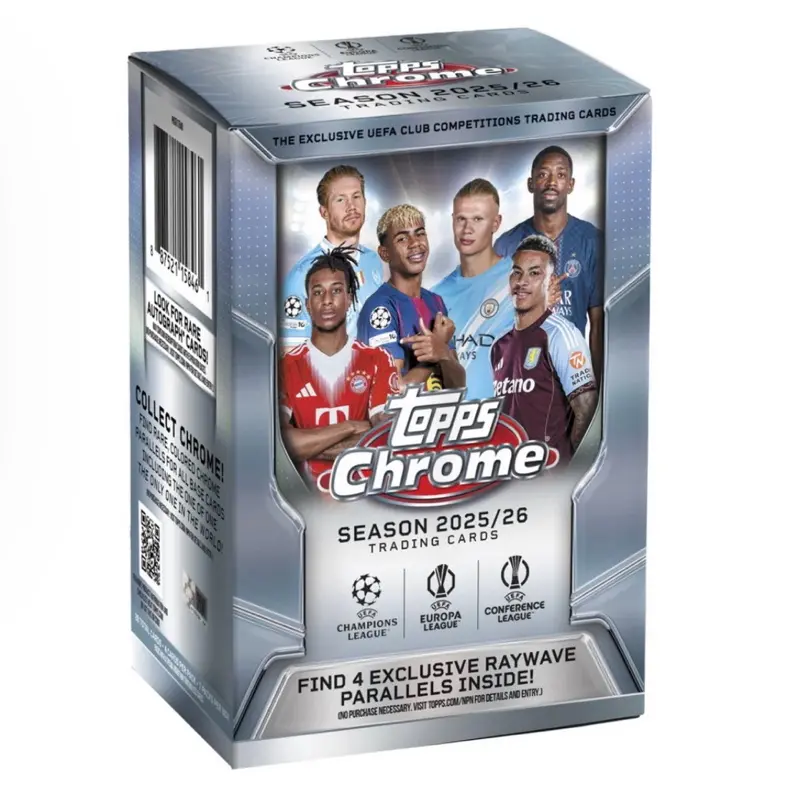 2025/26 Topps Chrome UEFA Club Competitions Soccer Blaster Box